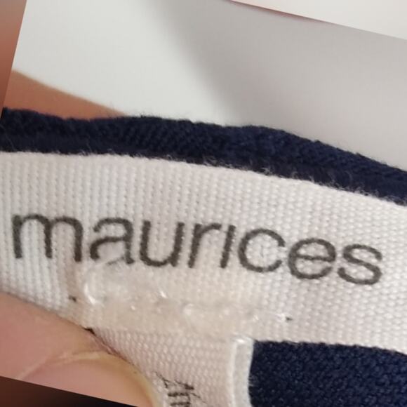 Maurices Eyelet Sleeveless Dress Navy Blue Size Small Spring Summer Wedding Mini - Picture 9 of 14